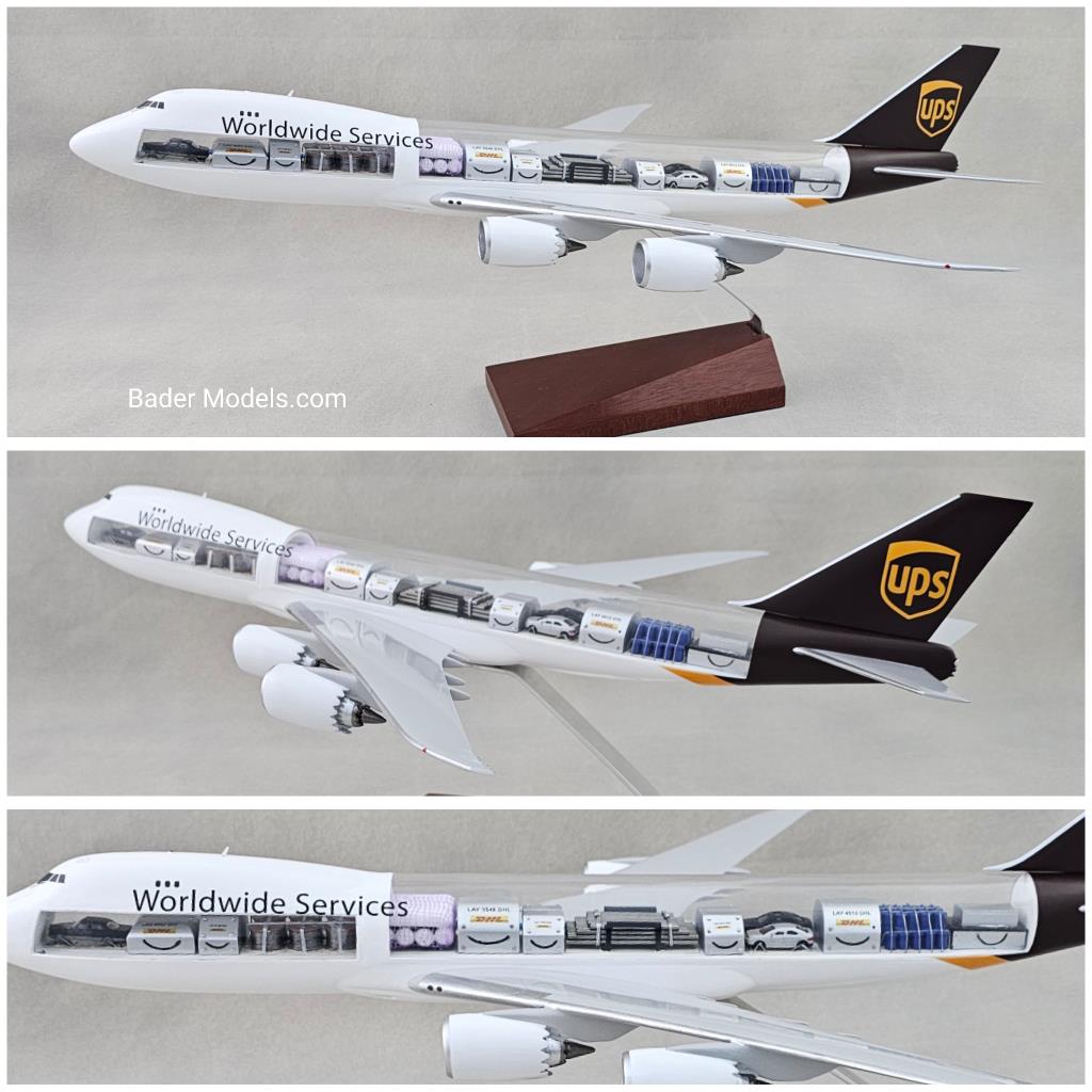 UPS Cargo - B747-8F - (1:100) - 180° Clear Top